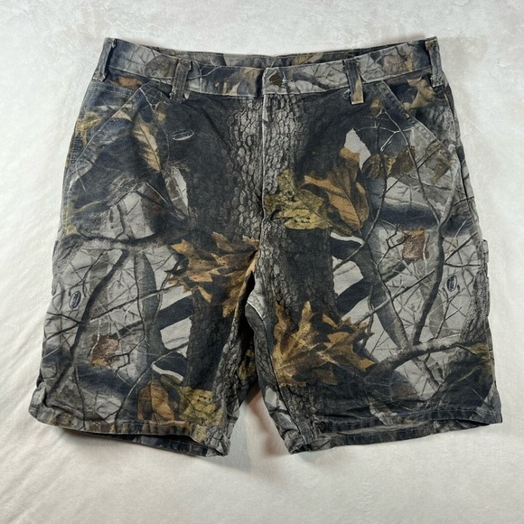 Carhartt Other - Vintage B191 CMO Carhartt RealTree 38W Carpenter Shorts Duck Canvas Camo VTG